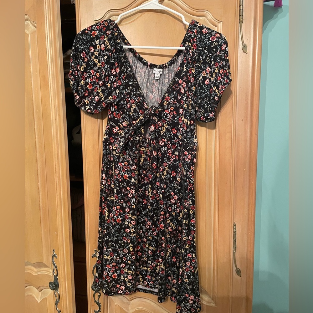 Love, Fire Black Floral Dress
